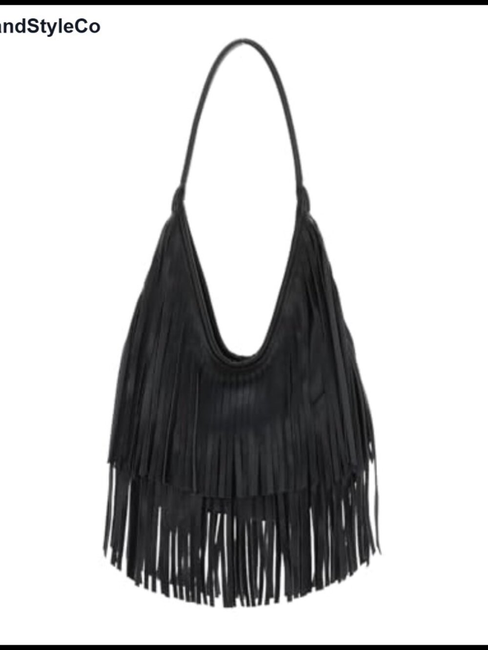 Vegan Leather Fringe Hobo Bag Tassel Shoulder Purse Western Crossbody Tote